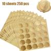 5/10 Vellen Gouden Envelop Stickers Embossed Hartzegel Stickers Voor Ansichtkaarten Uitnodigingen Kaart Cadeaus Decor Zelfklevende Sticker