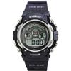 J-AXIS Herren SCY07-BL (CYBEAT Digital Blaue Sonnenflamme) Runde Uhr Navy Digital