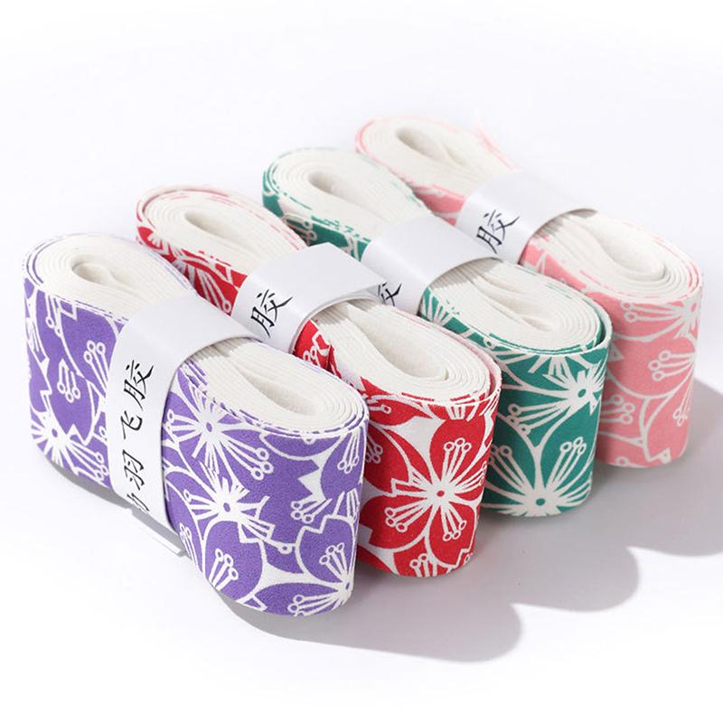 1Pc Sakura Print Tennis Badminton Grip Tape Sweat-Absorbent Shock-Absorbing Quickly Self-Adhesive Grip Wear-Resistant Non-Slip