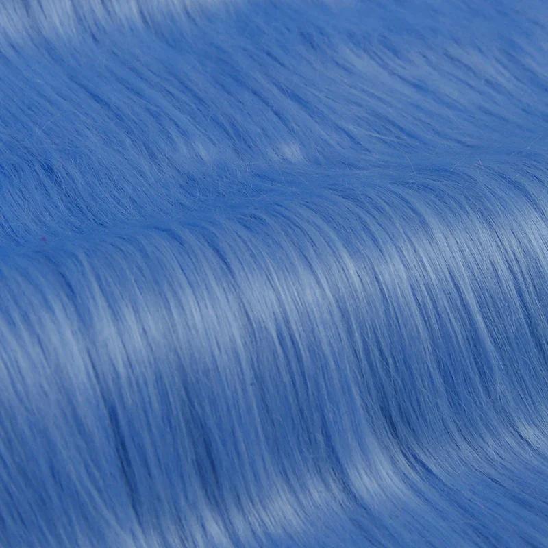 25x45cm Long Faux Fur Fabric For Needlework Animal Suit Fur Material DIY Doll Hair 9cm Long Hair Plush Sewing Fabric