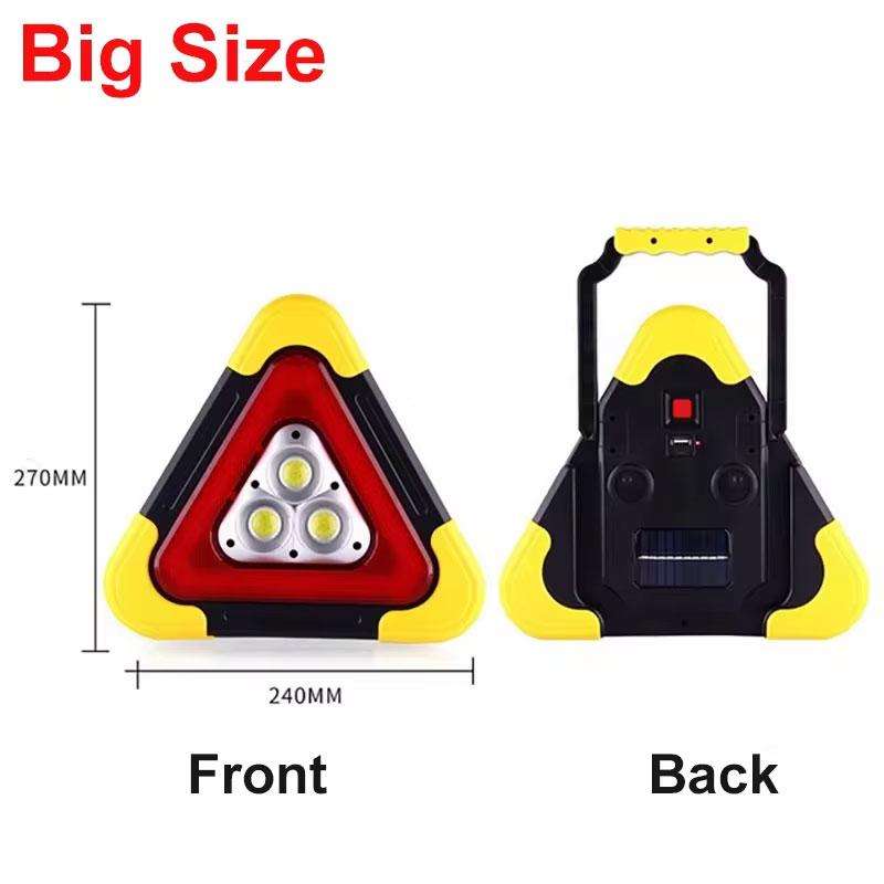 3 In 1 Solar Emergency Triangular Warning Light Safety Breakdown Alarm Lamp Portable Solar Light For Camping Working