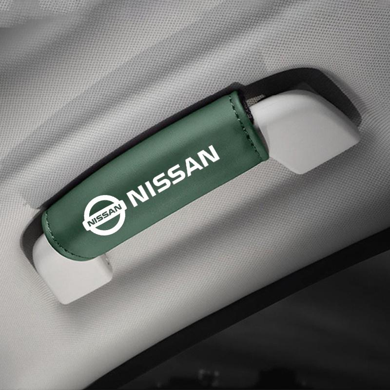 ATY1 Car Roof Armrest Pull Protection Cover Gloves Door Handle Non-Slip Covers For Nissan Qashqai X-Trail T32 Juke J10 Tiida Altima