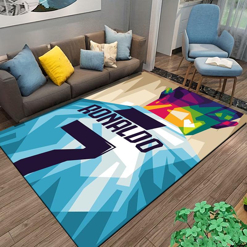 Geometric Ronaldo 7 Carpet with Colorful Abstract Art Design Suitable for Use As an Anti-slip for Living Room Bedroom Sofas