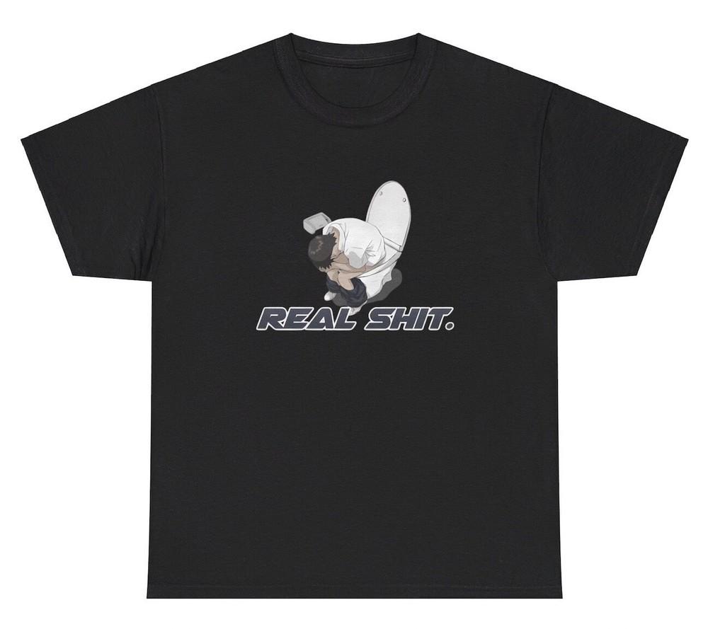 T-shirt Toilettes Vraie Merde Drôle Argot Gen Z Salle de Bain Meme Dank Malédiction Gen Z T-shirt Unisexe