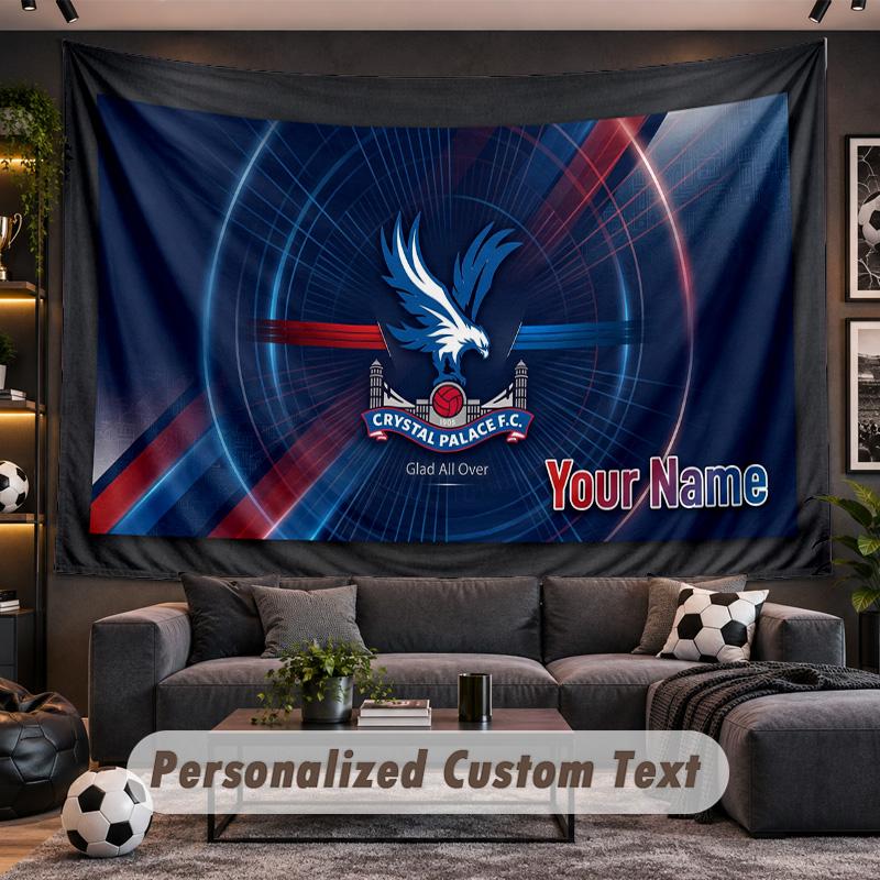 Crystal Palace Personalized Tapestry Support Custom Name, Wall Art Home Decoration