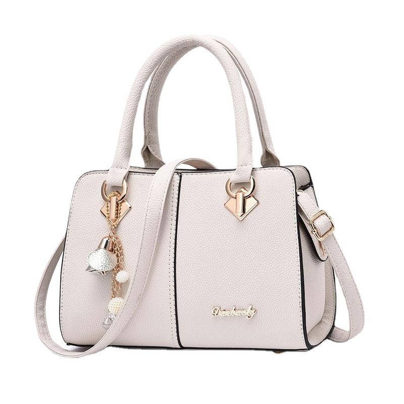 Solid Color Fashion Handbag Pu Women's Bag Fashion Shoulder Messenger Bag