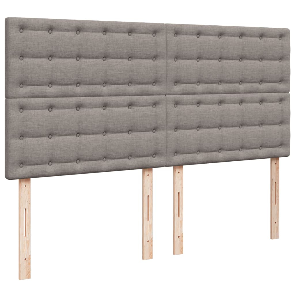 Vidaxl Letto Continentale Con Materasso, Taupe, Tessuto, 200X200 Cm