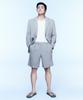 Musinsa Standard [Cooltandard] Hidden Elastic Waist Half Slacks [Light Beige]