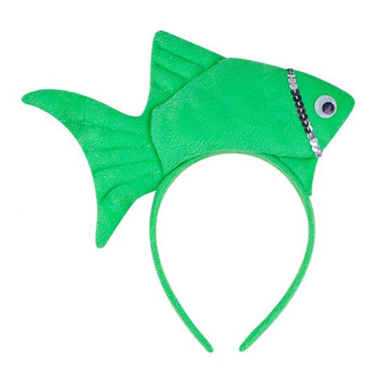 Goldfish Headband Fish Design Costume Hair Hoop Adjustable Headband Cosplay Props Party Dress Up Birthday Supplies