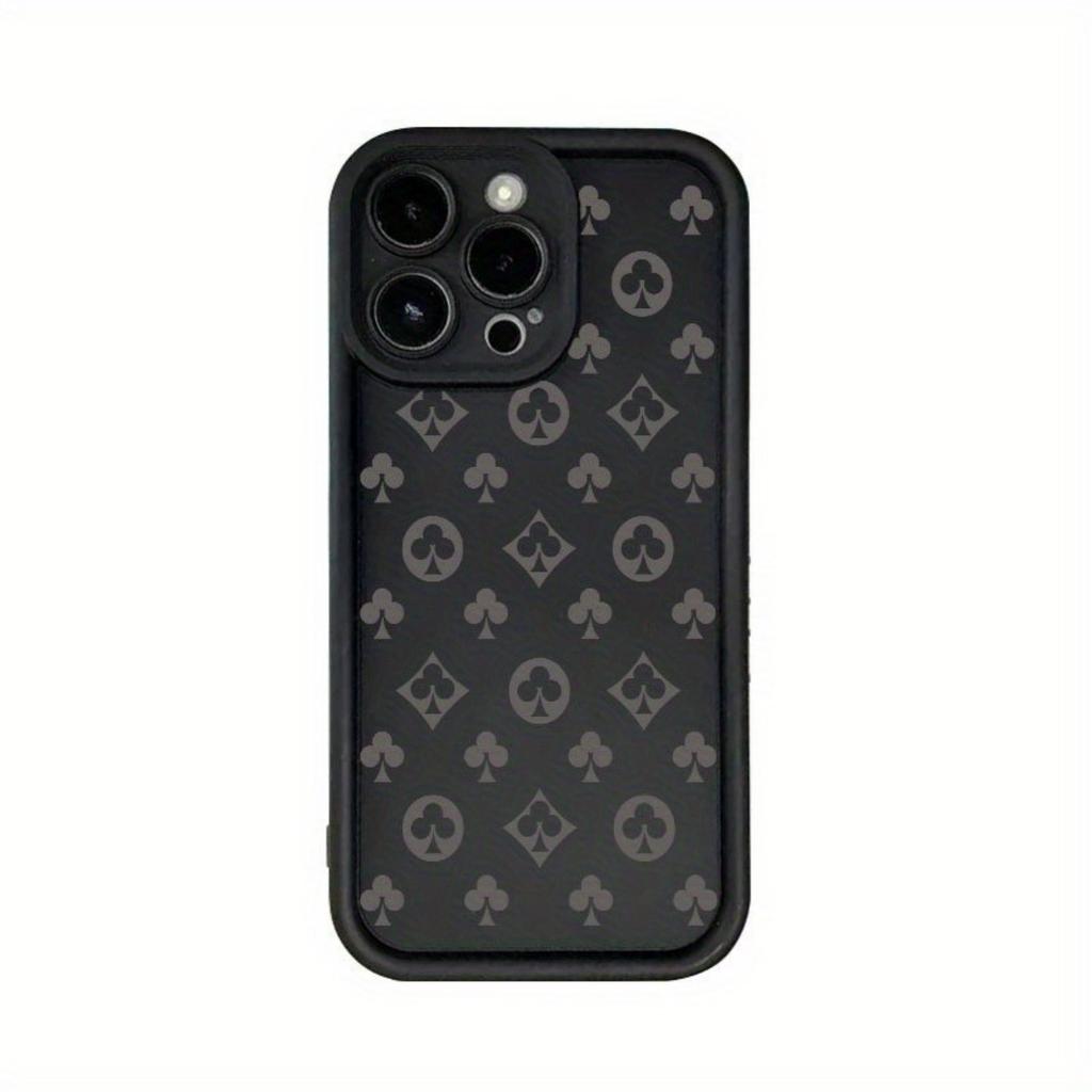 Creative Black and Gray Pattern High-Tube Anti-Drop Phone Case, Suitable for iPhone 17, 16, 15, Plus, Pro, Max Series Phones—Can Be Used as a Gift