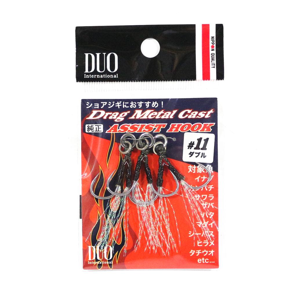 DUO Haczyki pomocnicze Drag Metal DC-WC #11, Przezroczysty brokat, 3 sztuki w opakowaniu (0650)