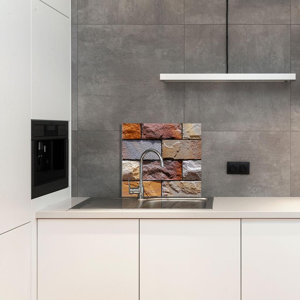 GLASS PANEL FOR KITCHEN 65x60 Brick