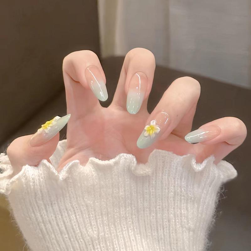 Gradient Amber Gold Foil Removable Nail Stickers - Autumn/Winter Collection