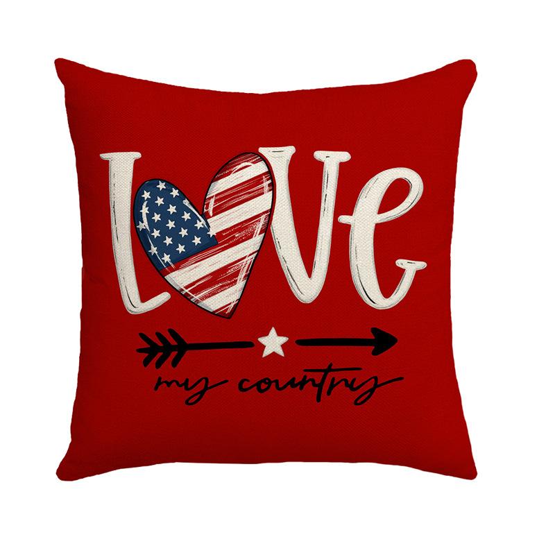 Nieuwe Onafhankelijkheidsdag Vakantiesfeer Kussensloop Sofa Slaapkamer Linnen Thuis Bed Zijkant Decoratie Kussensloop