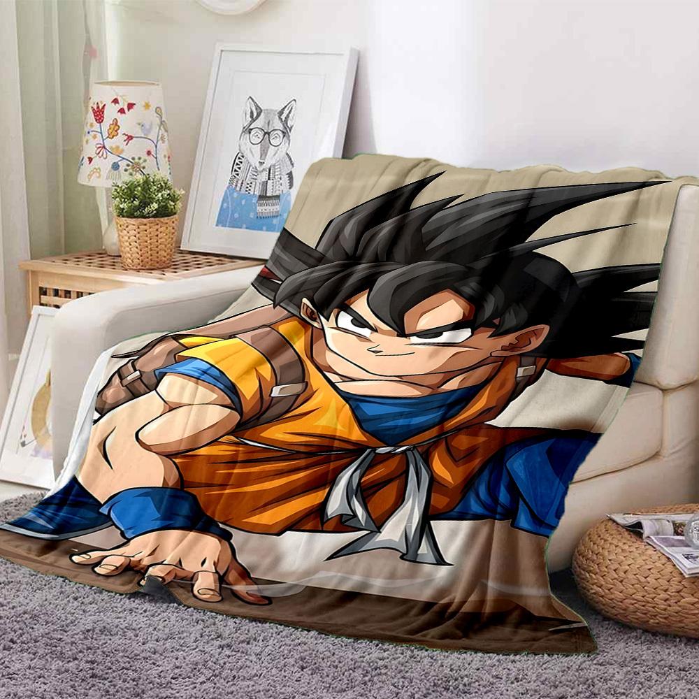 1pc Saiyan, Warrior Flannel Blanket [Cozy Throw Blanket] For Sofa, Bed, Travel, Camping, Livingroom, Office, Couch, Chair, And Bed