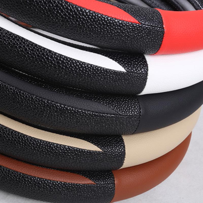 DERMAY Car Steering Wheel Cover 4 Colors 4 Seasons Fit For 37-38 CM(14.5"-15") Car-Styling Steering-wheel Steering Wheel