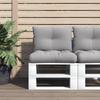Vidaxl Pallet Cushions, 2 Pcs, Grey, Fabric