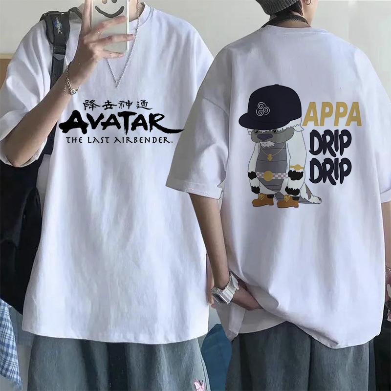 Modny T-shirt Mange Avatar Ostatni Władca Wiatru Koszulka Y2k Streetwear Appa Yip Casualowy T-shirt Hip Hop Harajuku T-shirty Topy Ubrania
