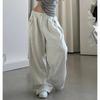 Pavasario Rudens Vienspalvės Pagrindinės Sportinės Kelnės Moteriškos Paprastos Y2K Universaliai Tinkančios Laisvos Plačios Kojos Dryžuotos Kelnės Vintage Oversize Streetwear Sportinės Kelnės