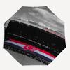 1pc   Flag Umbrella Portable Folding Umbrella Iron Frame Hole Bone Structure Outdoor Home Umbrella