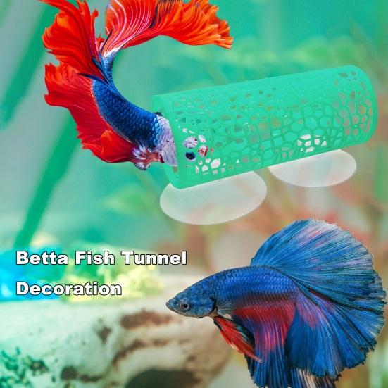Yousheng Betta Fish Tunnel Hollow Fish Hideout Cave Resting Tube Betta Hammock Fish Tank Accessory Aquarium Decor for Small Fish Shrimp Reptiles