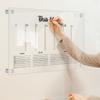 Calendar Acrilic Transparent Săptămânal cu Ștergere Uscată Listă de Lucruri de Făcut Tablă Albă Planificator de 7 Zile pentru Planificarea Mesei și Liste de Cumpărături