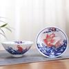 1PCS Blue and White Porcelain Cone Teacup Anti Scaling Hand-Painted Ceramic Tea Bowl Travel Meditation Cup Chinese Tea Set 70ml