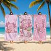 Pink A-Axolotl Cute Cartoon Towel Towel Beach Towel, Quick Drying Absorbent Bath Towel for Swim,Gym,Camping,Outdoor Hot