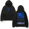 TWICE TOUR2026 Punk Hooded With Pocket Fleece Comfortable Sweatshirt Sleeve Gothic Clothes Moletom Vintage Pullovers Grunge