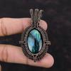 Labradorite Pendant Copper Wire Wrapped Gemstone Pendant Handmade Labradorite Jewelry Pendant For Women Designer Copper Jewelry Gift For Him