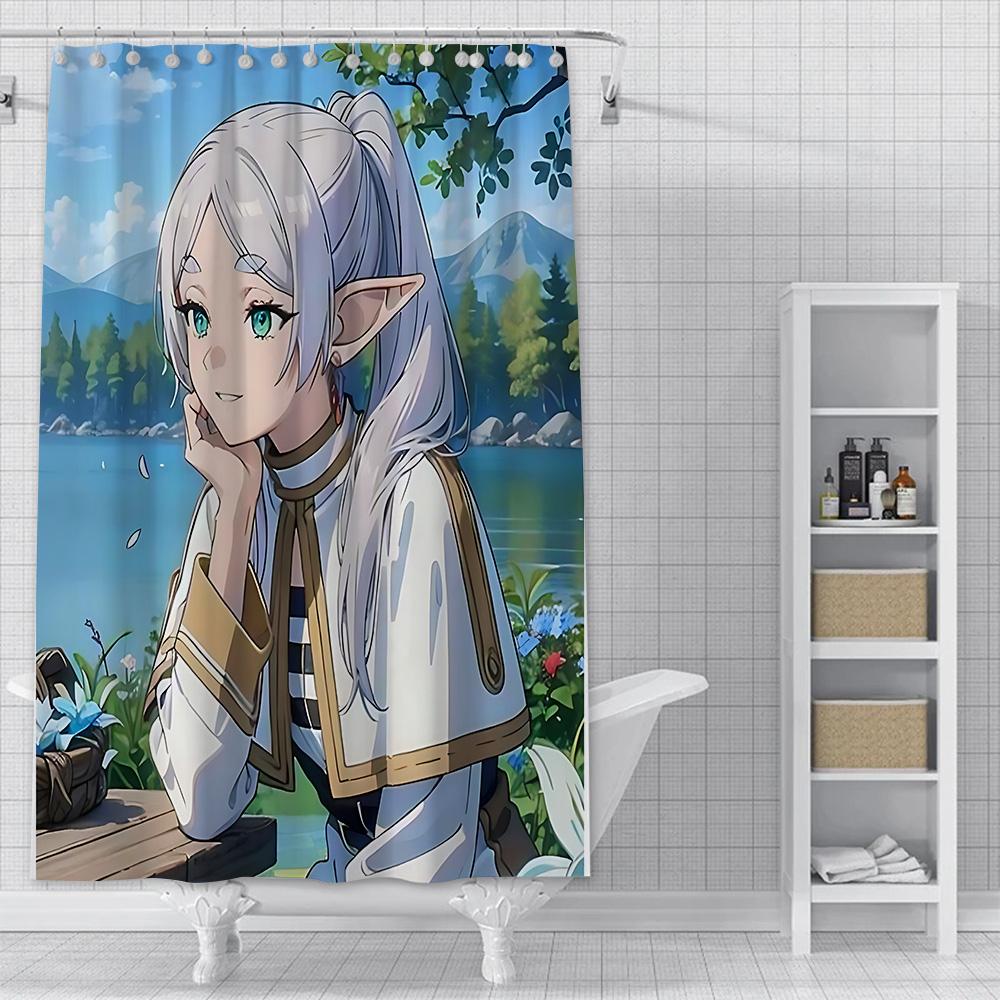 Shower Frieren Curtain Waterproof Polyester Fabric Paint Colorful Bath Curtains Home Bathroom Decor Curtain With Hook