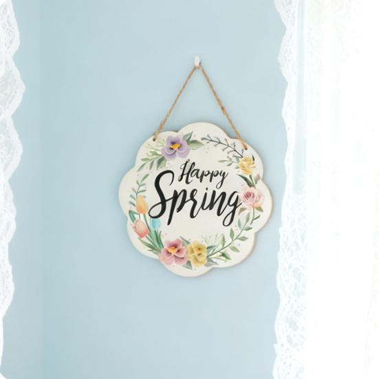 Vrolijk Pasen Lente Houten Hangdecoratie Boerderij Rustiek Feest Paasfeest Voordeur Wandhanger Bord Hanger Ornament Hanger