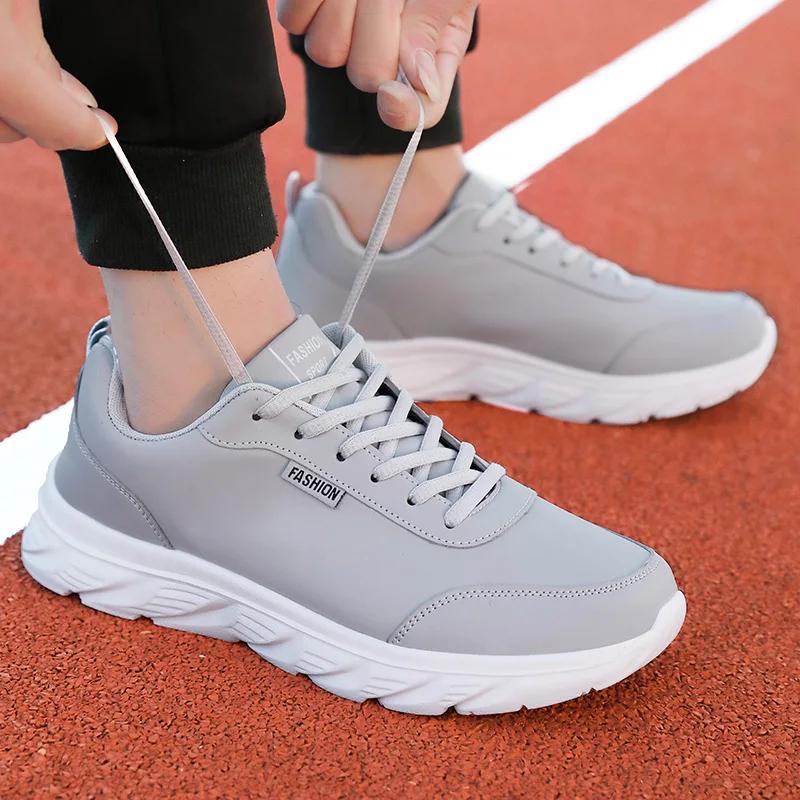 Nowe Męskie Sneakersy Moda Skórzane Męskie Buty Codzienne Outdoorowe Buty do Biegania i Treningu Wysokiej Jakości Wygodne Buty Męskie