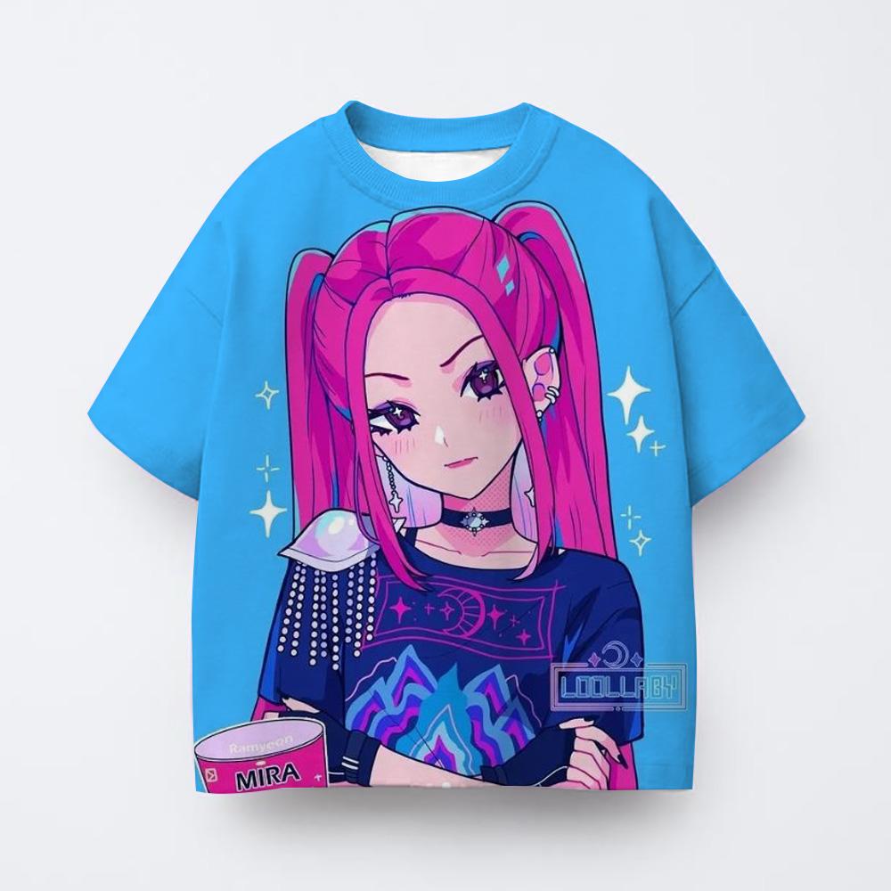 T-Shirts Mädchen Cartoon Bedrucktes Kurzarm T-Shirt Kindermode T-Shirt Freizeitkleidung Oberteil