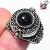 Natural Black Onyx Gemstone 925 Sterling Silver Jewelry Ring Size 11 AR-17566