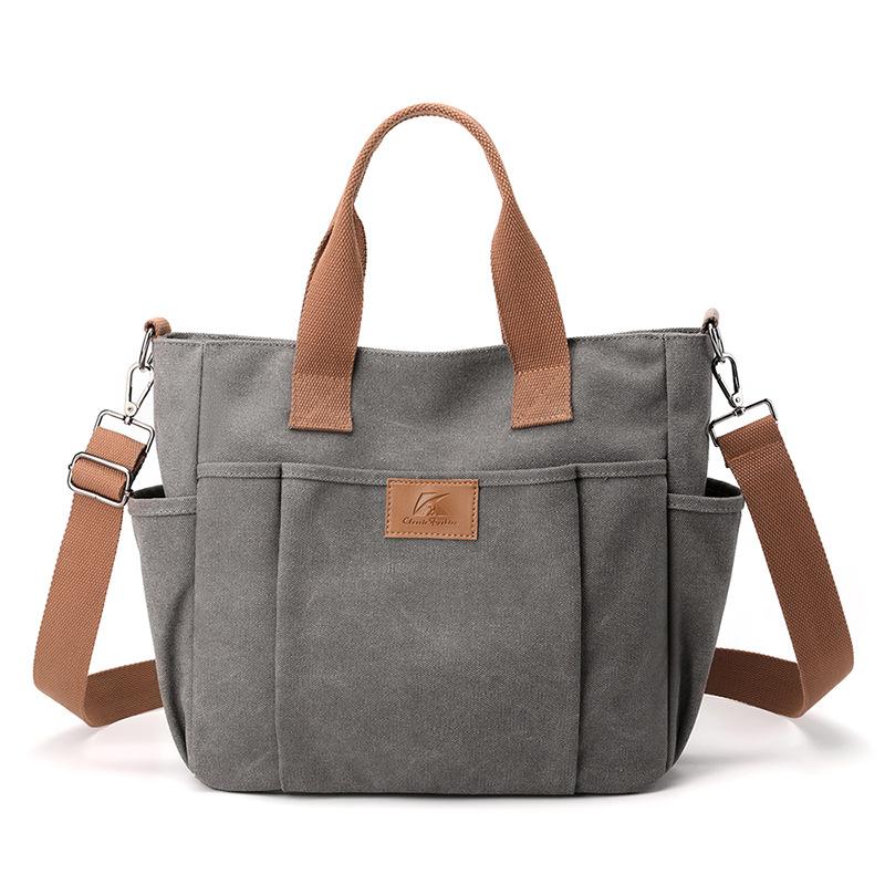 Einzelne Umhängetasche Damentasche Trend All Simple Fashion Große Kapazität Hand Umhängetasche Canvas