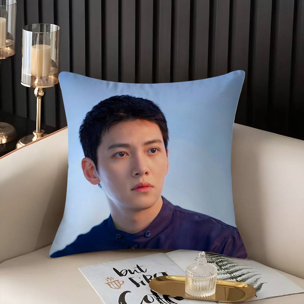 J-Ji C-Chang Wook Pillow Case Home Dorm Chair Back Short Plush Double-Sided Printing Office Nap Time Cushion Cover