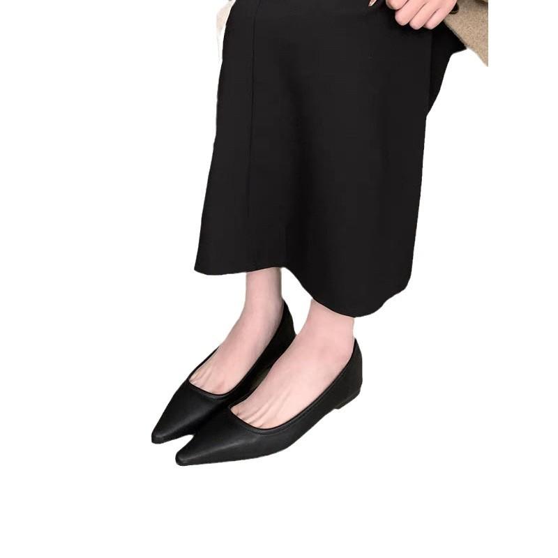 Pointed flat-soled single shoes women's new gentle temperament silver leopard print women's shoes