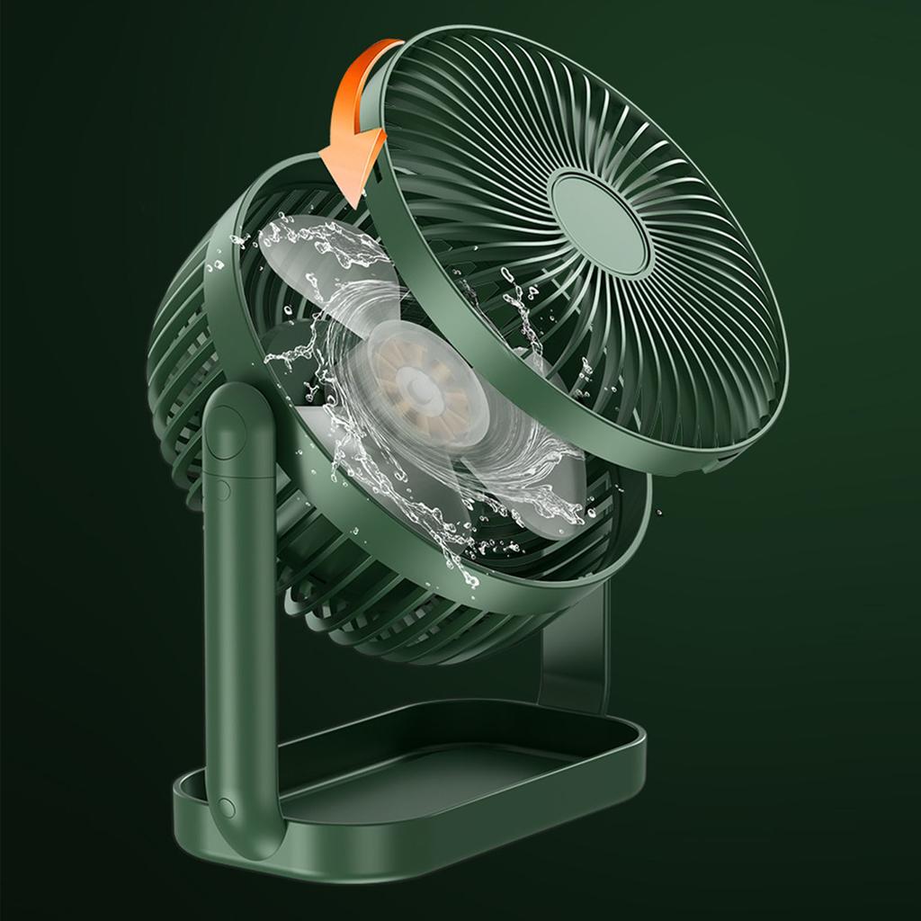 Small Desk Fan 3 Blades Multifunctional Quiet Rechargeable Fan for Home Camping
