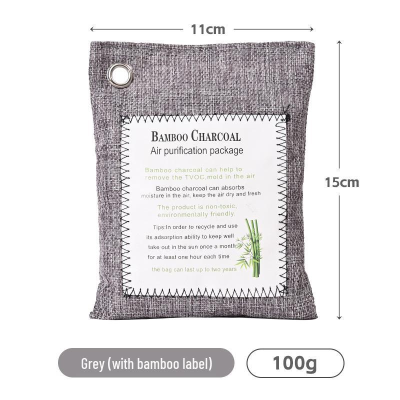 Bamboo Charcoal Car Odor Remover - 200g Activated Carbon Bag with Custom Logo