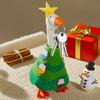Elegant Holiday Porch Geese Decoration For Christmas New Year Outdoor Garden Yard Decoration Fabric Accessory