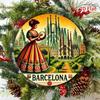 Vintage Barcelona Spanien Metallblechschild Wanddeko Poster
