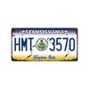 Vintage Tin Art with 1530 License Plate Design: Ideal for American - Style Background Wall Decor