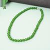 Ketting met kralen van spinaziegroene kwartsiet en Taiwanese jade