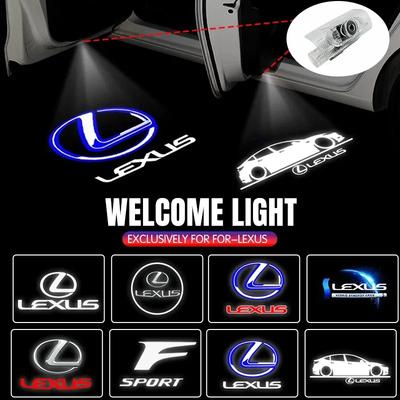2 LED Bildeör Logotyp Emblem Styling För LS600hL GX470 GX460 GX400 LX470 LX570 RX270 RX300 RX450h RX350h HYBRID NX300 IS200
