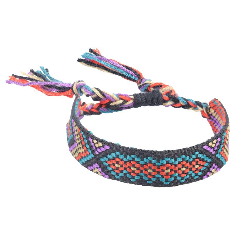 Handgemaakte gevlochten armband kleurrijke kwast gelukkige vriendschap handtouw fabrieksvoorraad