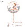 Chinese Style Pendant Koi Peacock Metal Brass Bookmark Group Fan Shape Book Clip Pagination Mark