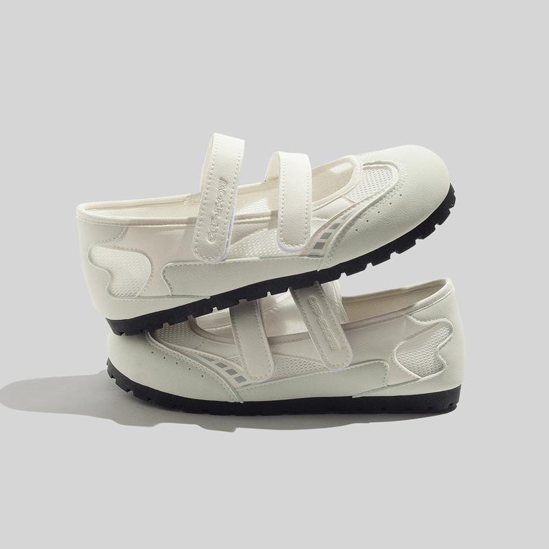 2025 Verano Nuevo Estilo Ballet Entrenamiento Zapatos Planos Suaves Casual Punta Redonda Transpirable Cómodo Zapatillas de Mujer Zapatos para Caminar