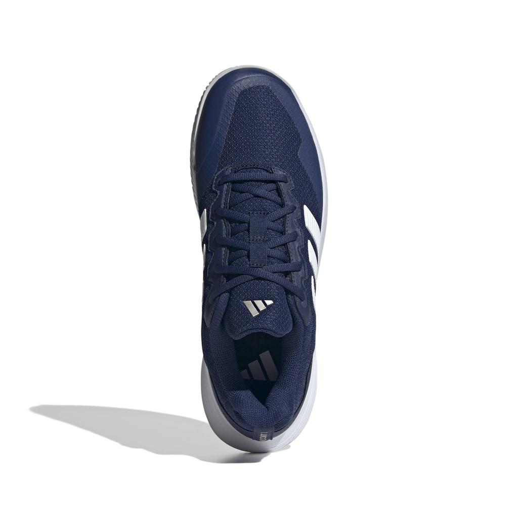 adidas Tennis Shoes Game Court 2 Unisex Adult ONX03 Dark Metallic Cm Blue/Footwear White/Cyber (KI0784) 25.5