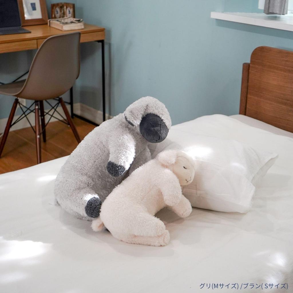 Ribuhaato Pillow Soine Guri L Size Length Cute Sheep Animal Hug Pillow Stuffed Toy Co-Sleeping (Total Approx. 55cm) 27051-72